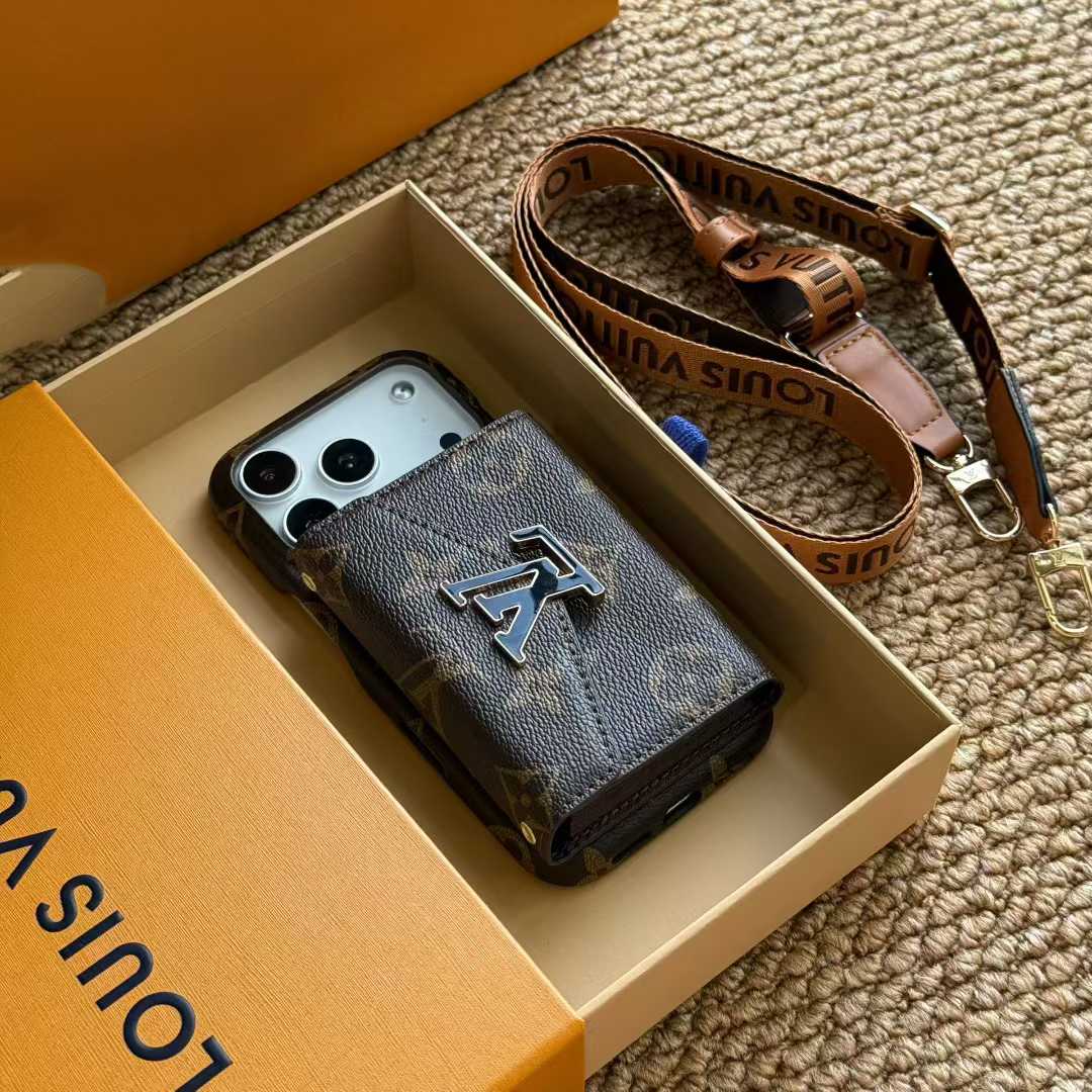 New card holder with carrying strap phone case