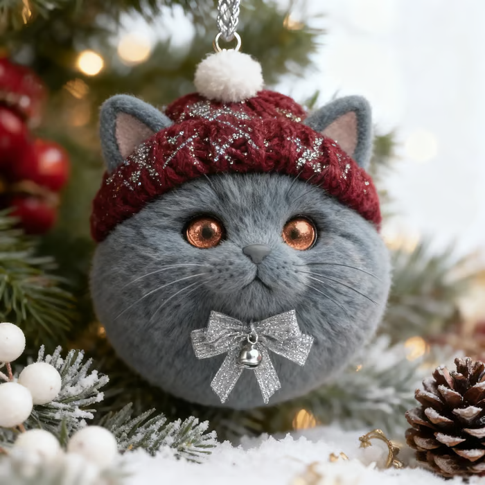 🐱Furry Friends: Winter Cat Ornament Collection