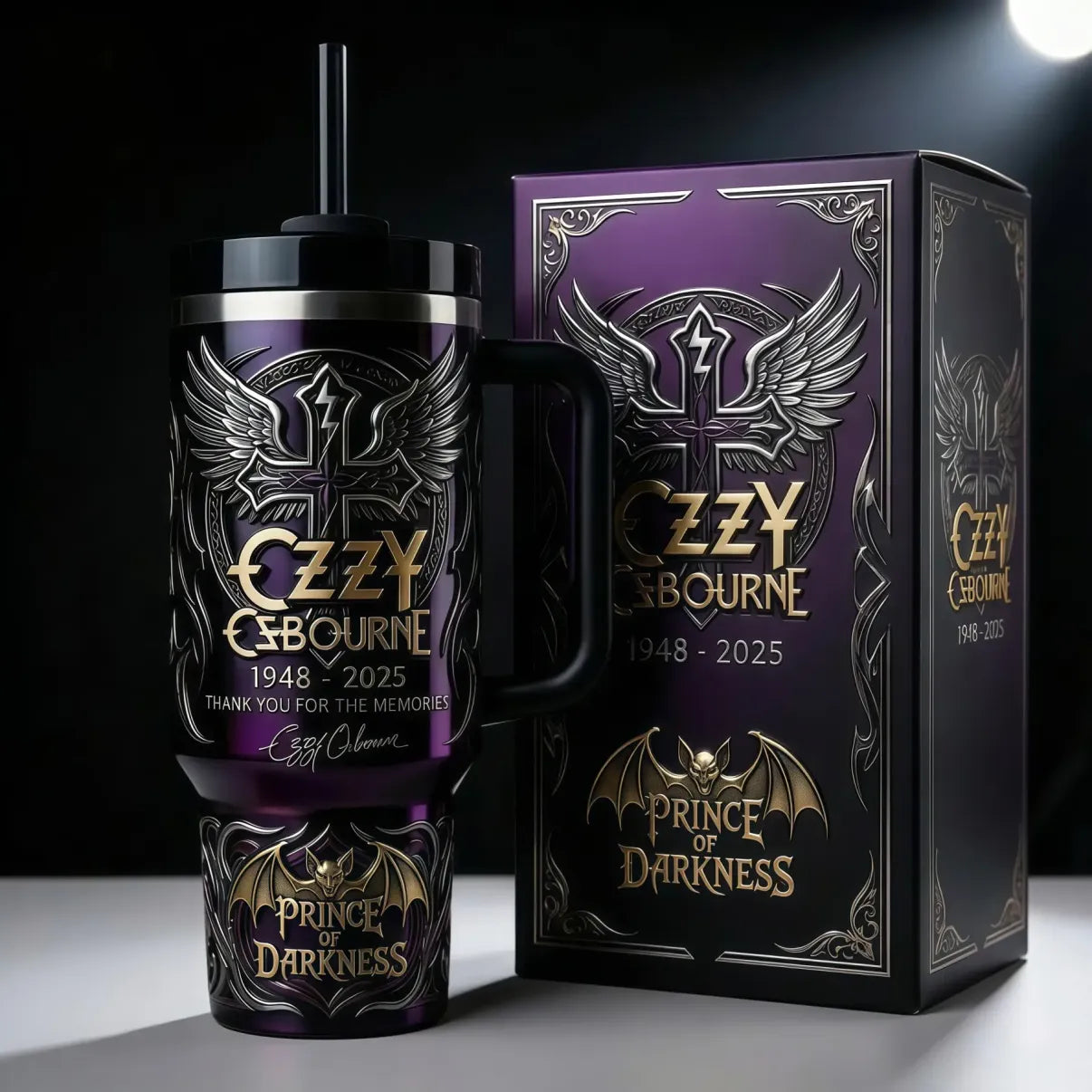 Prince of Darkness Memorial Stanley Tumbler